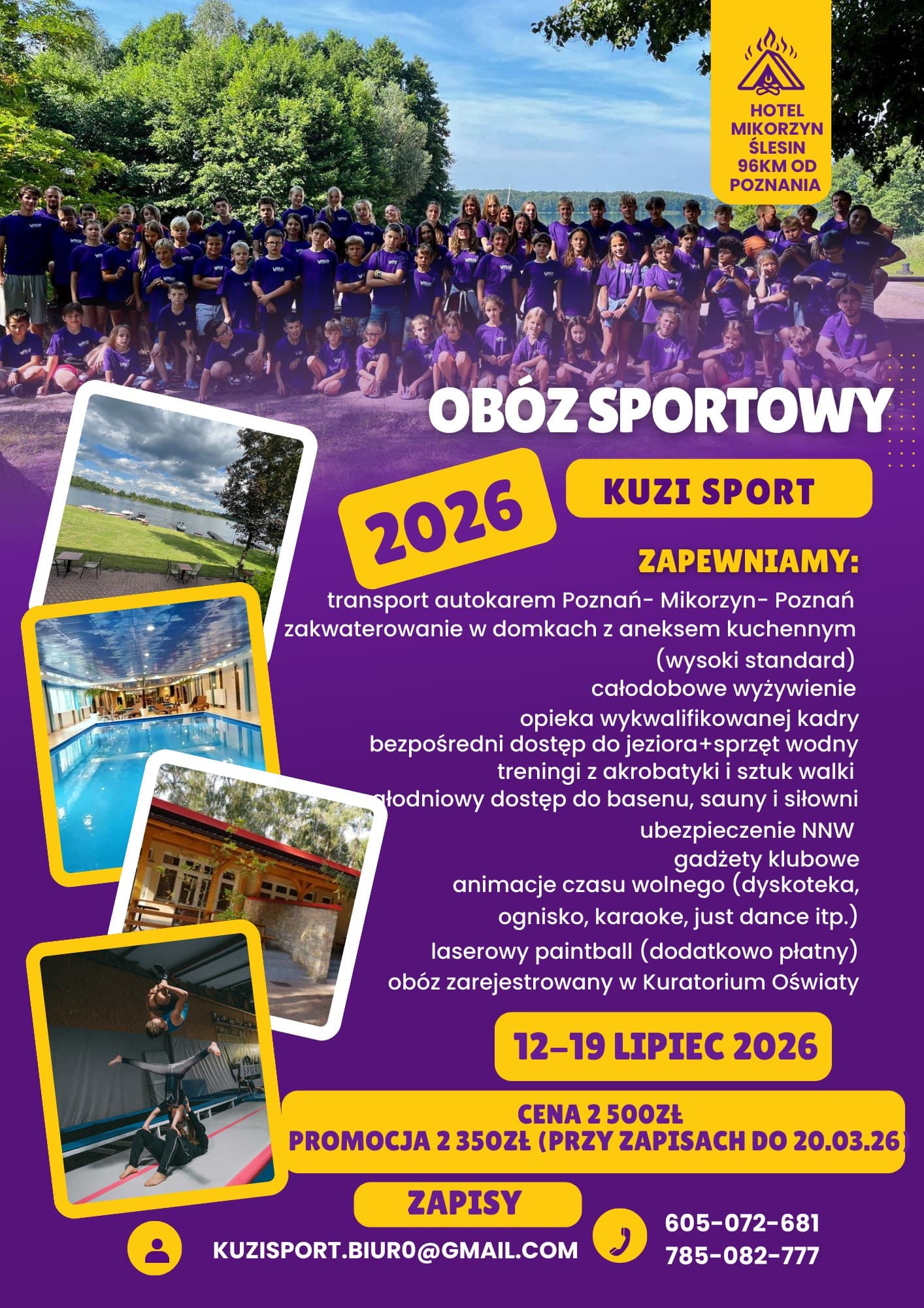 Letni Obóz Sportowy Kuzi Sport 2026