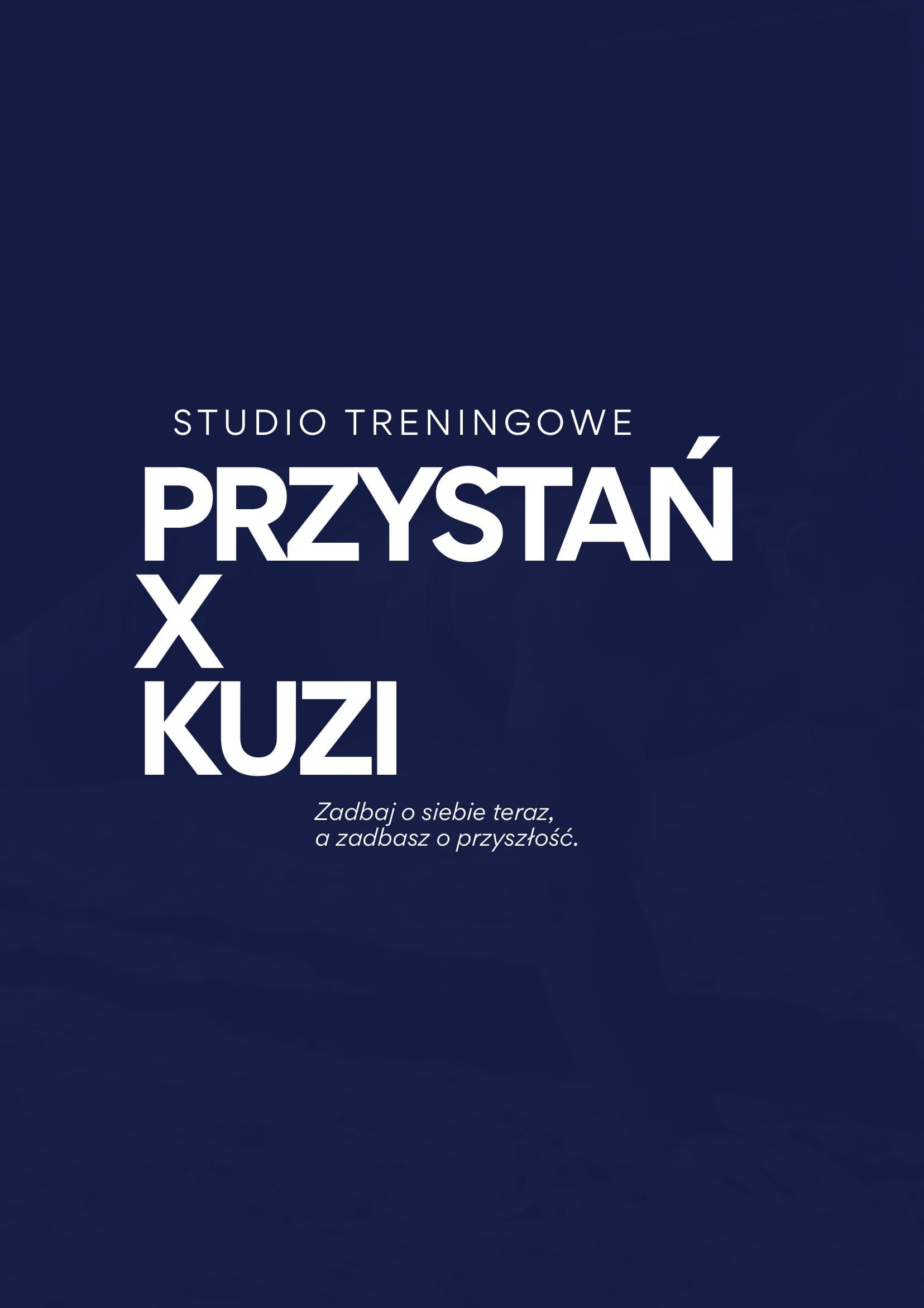 Studio treningowe Przystań x Kuzi - strona tytułowa