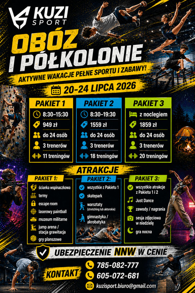 Letni Obóz Sportowy Kuzi Sport 2026